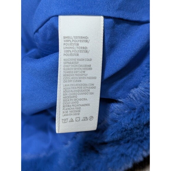 Rebecca Minkoff Henderson Faux Fur Zip Front Jacket Royal Blue Small - Picture 7 of 8